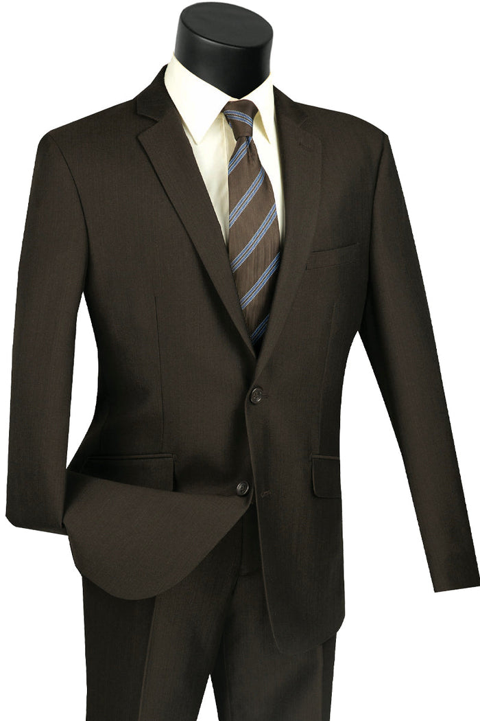 Mens 2 Button Slim Fit Shiny Sharkskin Suit in Grey by Vinci