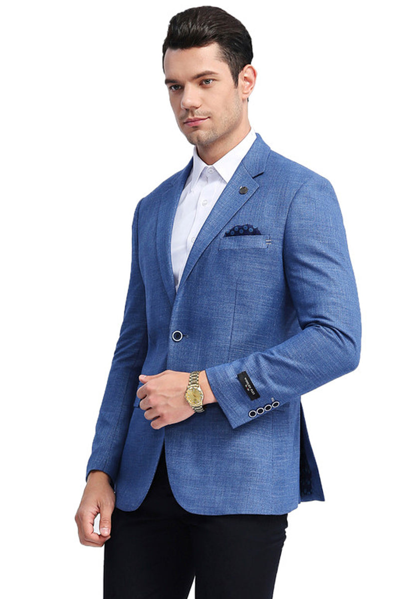 Men's Slim Fit Denim Blue Sport Coat