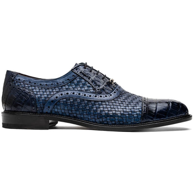 Marco Di Milano John Navy Leather Dress Shoe