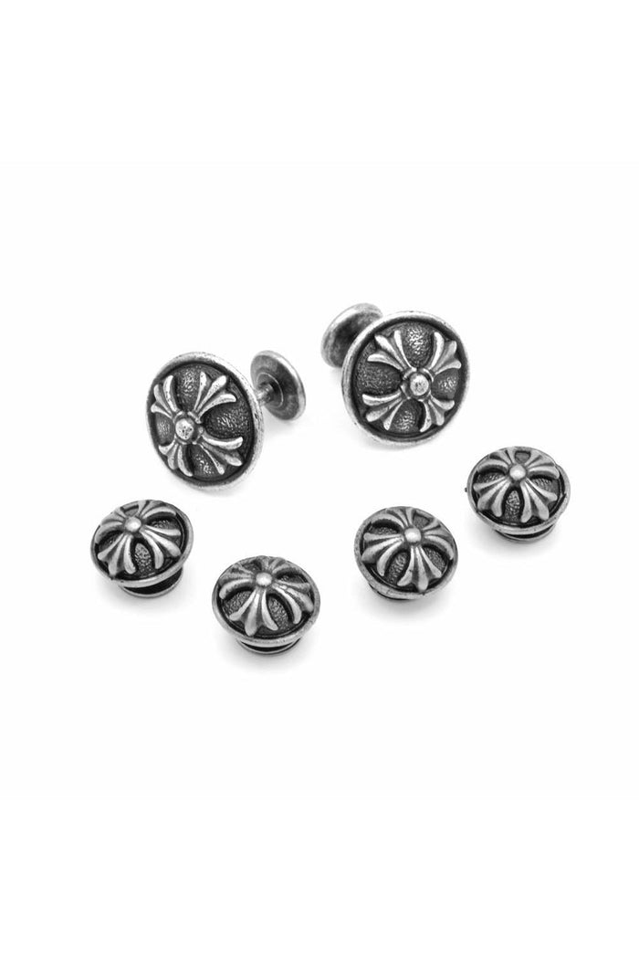 Medieval Antique Silver Studs and Cufflinks Set