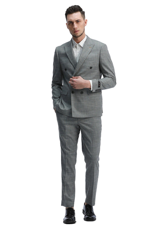 Men's Mint Green Sharkskin Suit by Tazio Suits