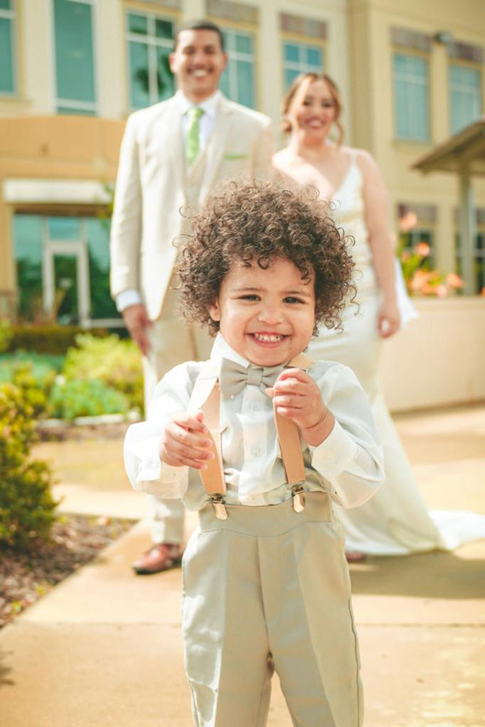 Wyatt Kids Sand 4-Piece Barn Wedding Set by Little Tuxedos