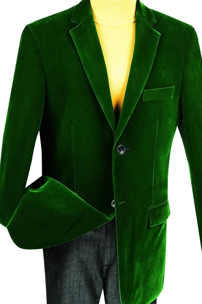 Mens Emerald Velvet Blazer by Vinci Suits