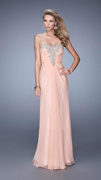 La Femme 21214 Embellished Chiffon Evening Gown