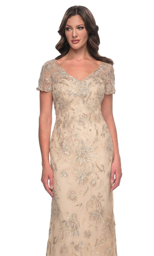 La Femme 30798 Beaded Lace Evening Dress