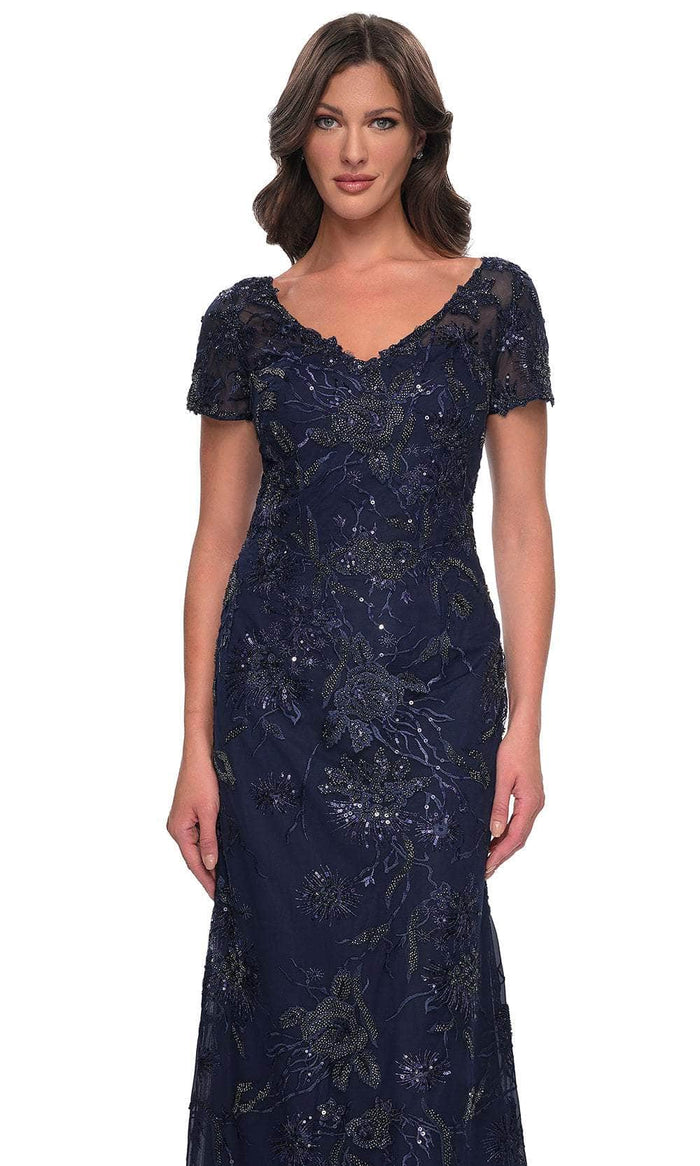 La Femme 30798 Beaded Lace Evening Dress