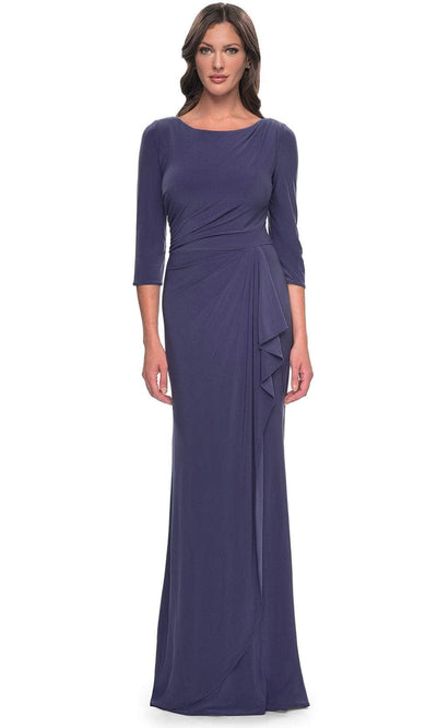 La Femme 30814 Bateau Neck Jersey Evening Dress