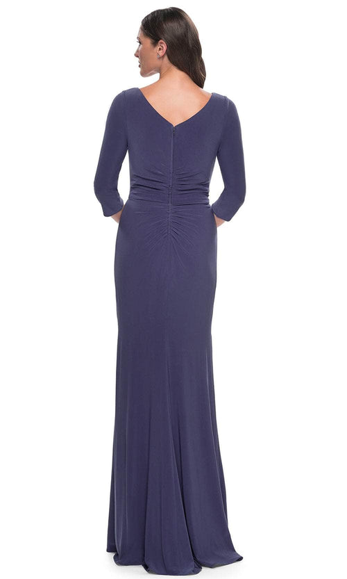 La Femme 30814 Bateau Neck Jersey Evening Dress