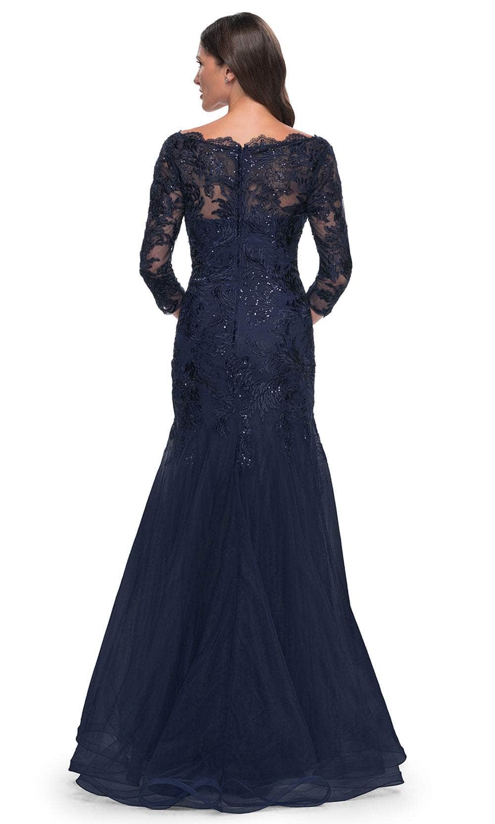 La Femme 30823 Mermaid Tulle Evening Dress