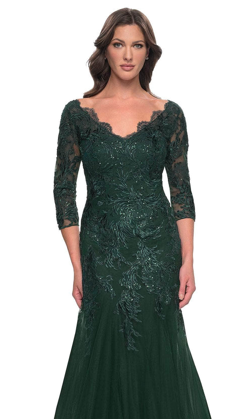 La Femme 30823 Mermaid Tulle Evening Dress