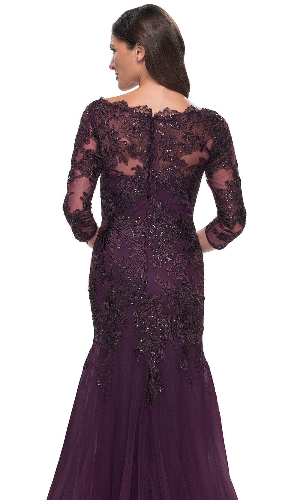 La Femme 30823 Mermaid Tulle Evening Dress