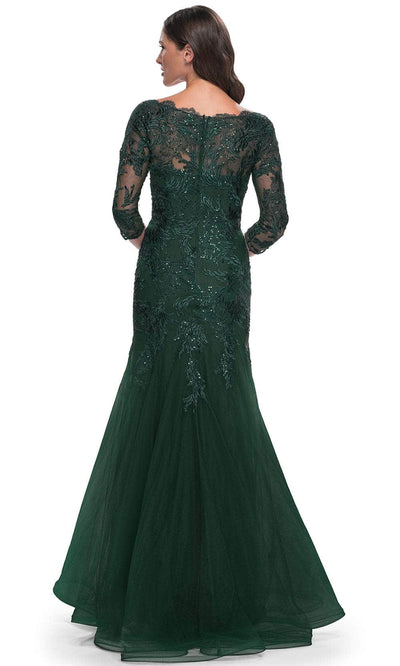La Femme 30823 Mermaid Tulle Evening Dress