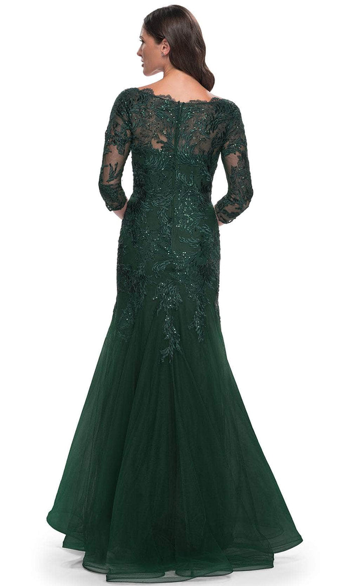 La Femme 30823 Mermaid Tulle Evening Dress