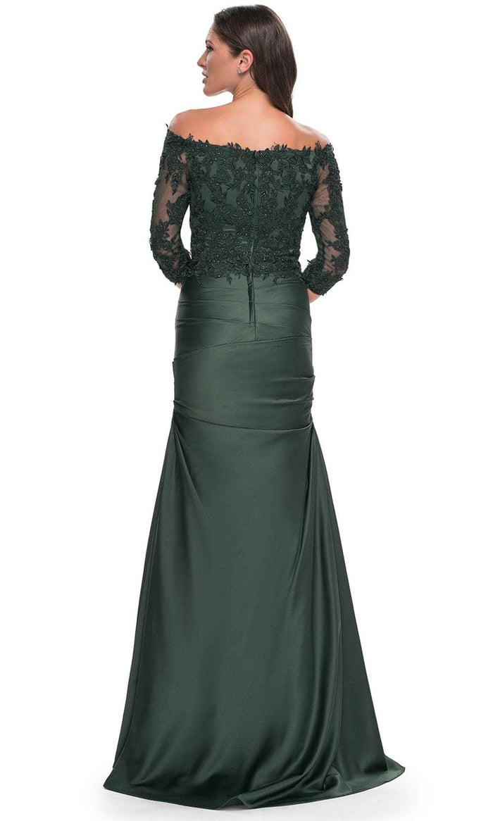 La Femme 30853 Trumpet Satin Evening Dress