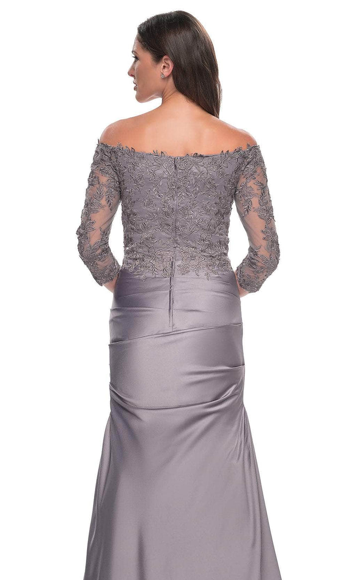 La Femme 30853 Trumpet Satin Evening Dress