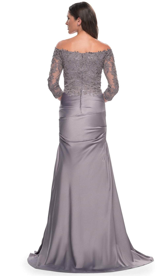 La Femme 30853 Trumpet Satin Evening Dress