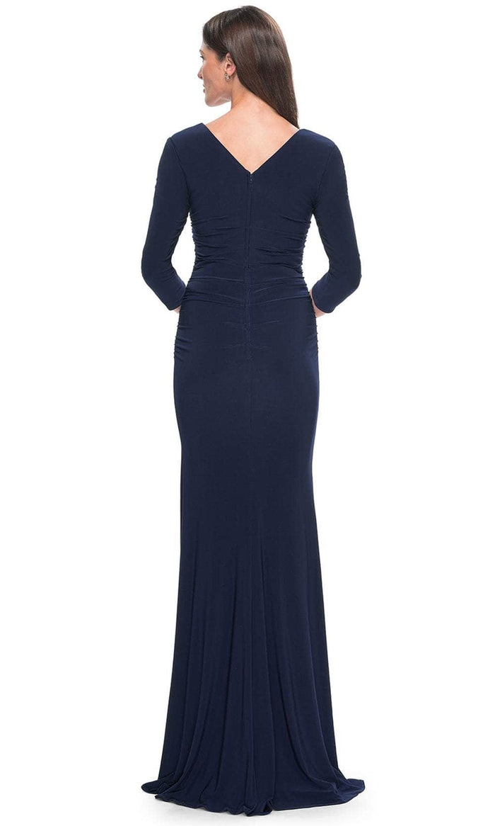 La Femme 30883 Quarter Sleeve Jersey Evening Dress