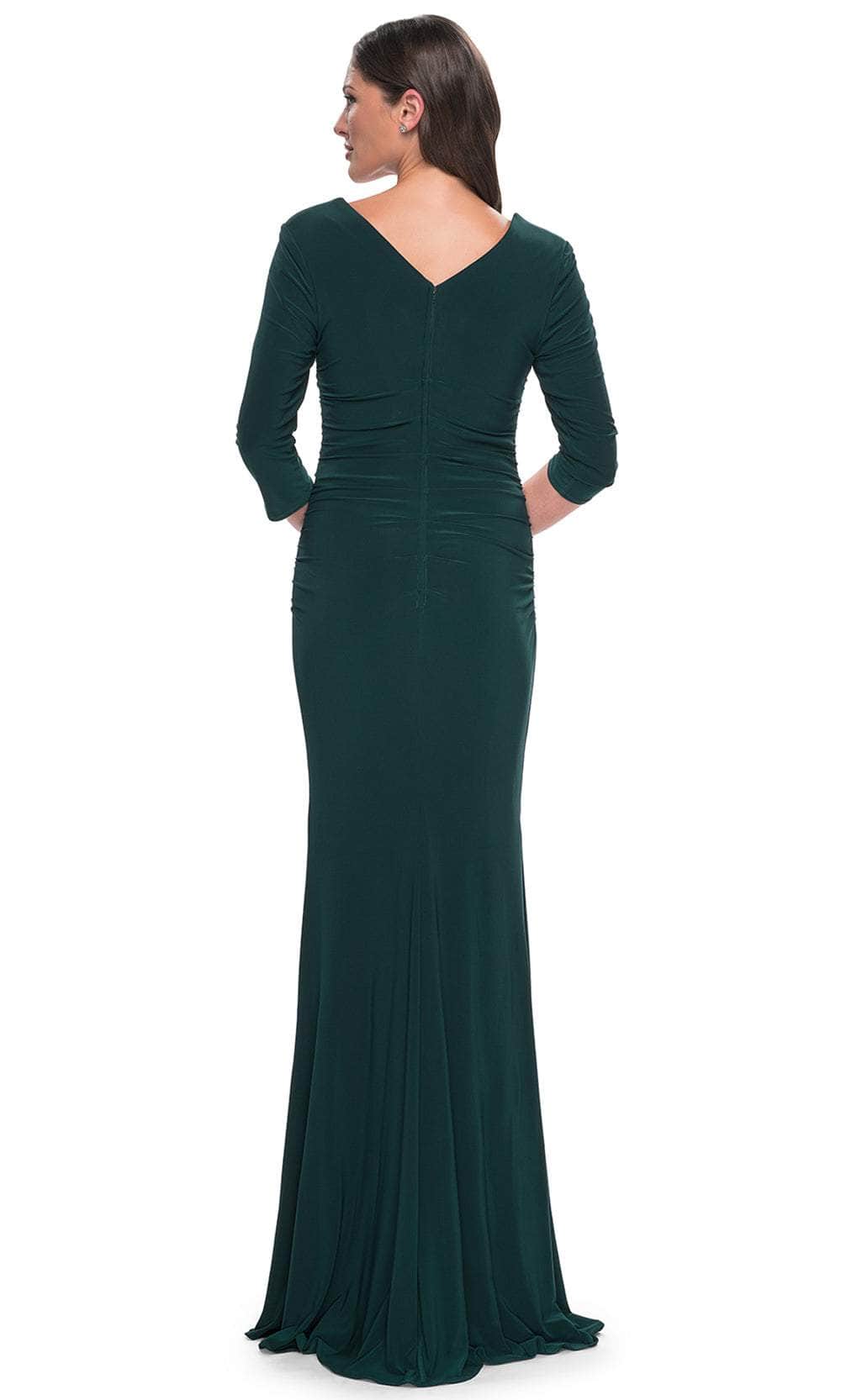 La Femme 30883 Quarter Sleeve Jersey Evening Dress