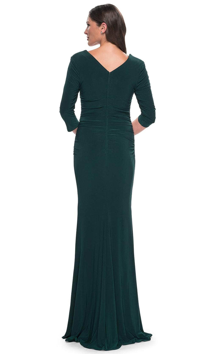 La Femme 30883 Quarter Sleeve Jersey Evening Dress