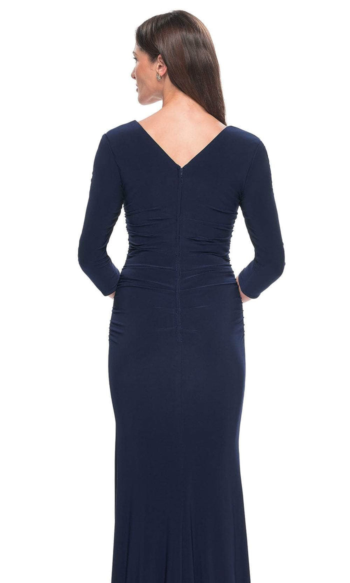La Femme 30883 Quarter Sleeve Jersey Evening Dress