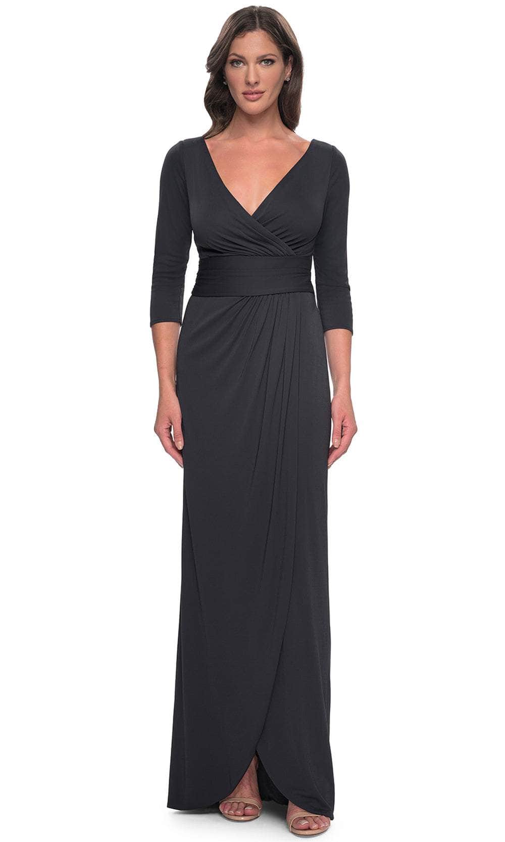 La Femme 31014 Tulip Hem Jersey Evening Dress