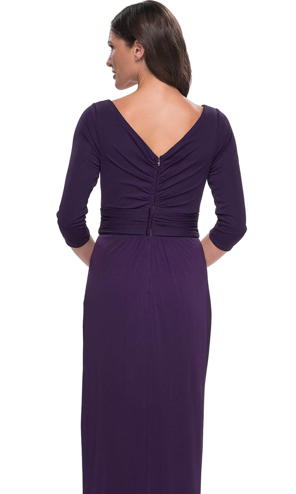 La Femme 31014 Tulip Hem Jersey Evening Dress