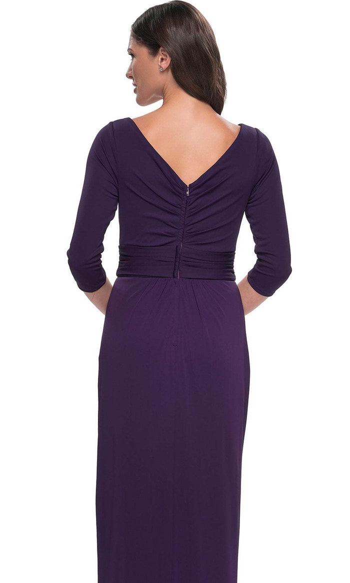 La Femme 31014 Tulip Hem Jersey Evening Dress