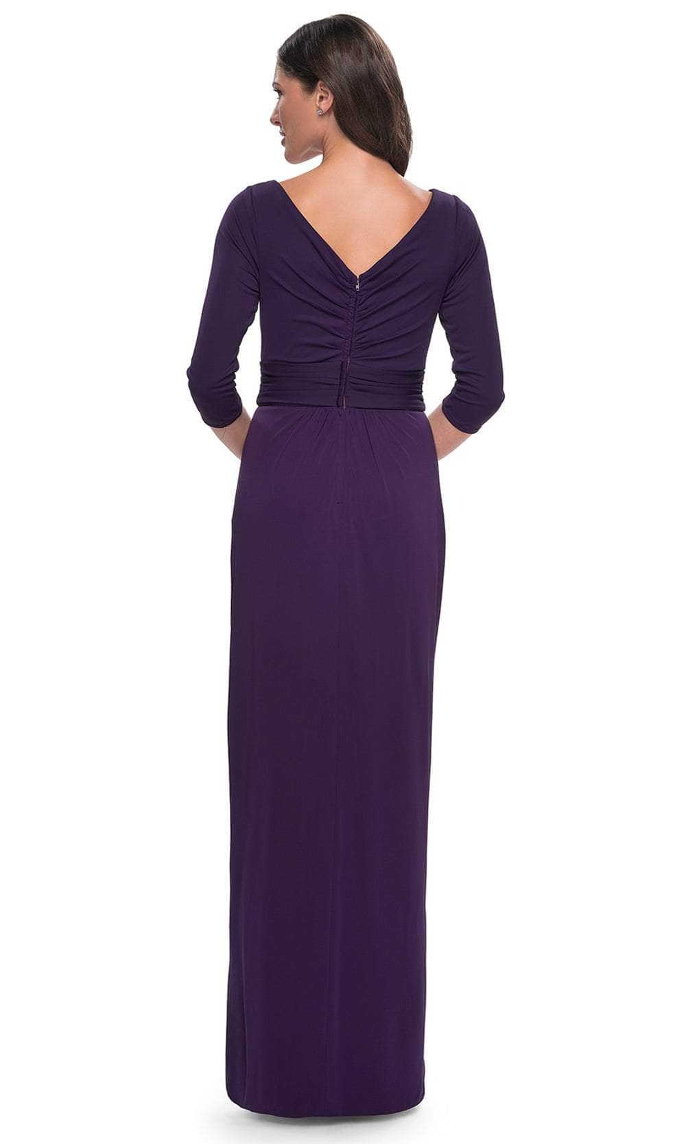 La Femme 31014 Tulip Hem Jersey Evening Dress