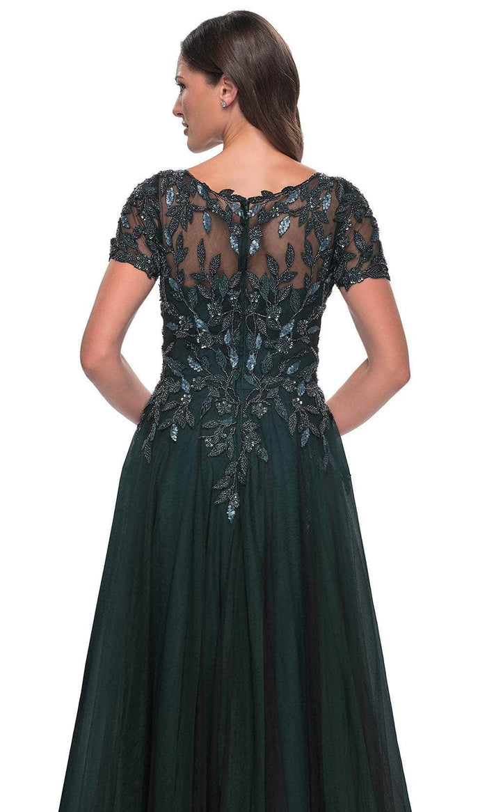 La Femme 31267 Floral Sequin Formal Dress