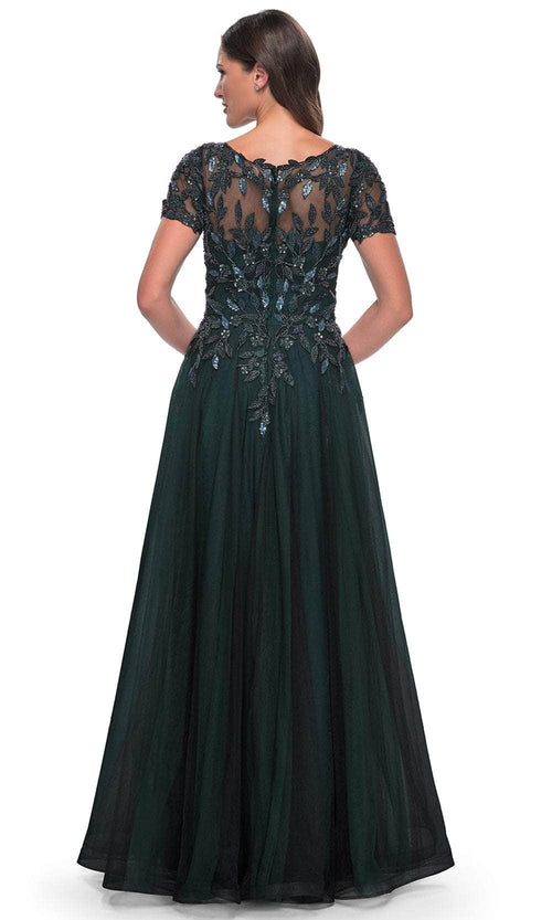 La Femme 31267 Floral Sequin Formal Dress