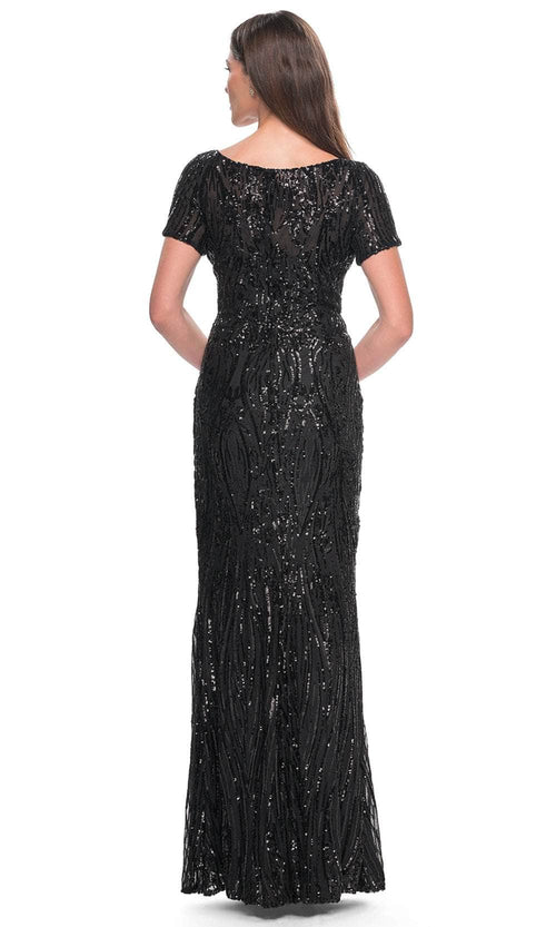 La Femme 31852 Scoop Neck Sequin Evening Dress