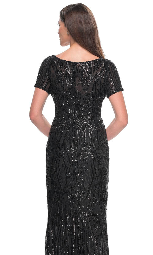 La Femme 31852 Scoop Neck Sequin Evening Dress