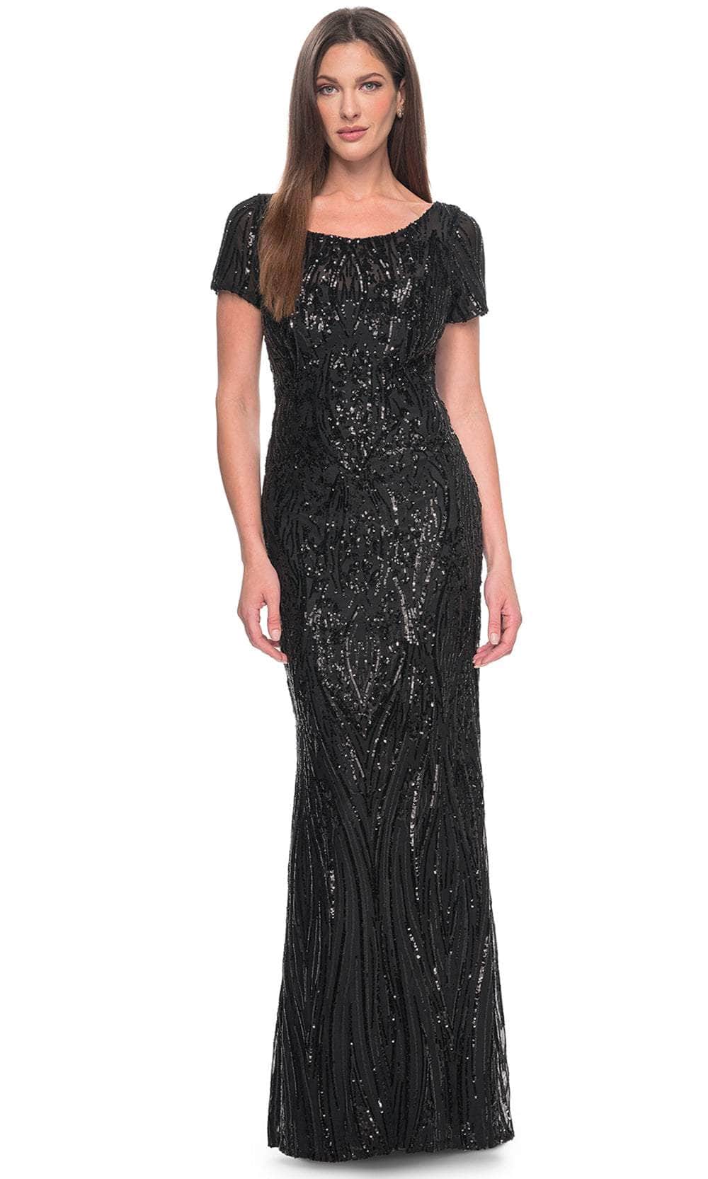 La Femme 31852 Scoop Neck Sequin Evening Dress