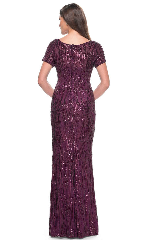La Femme 31852 Scoop Neck Sequin Evening Dress