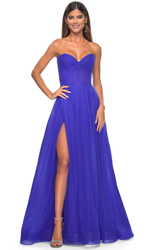 La Femme 31997 Shirred Sweetheart Prom Dress