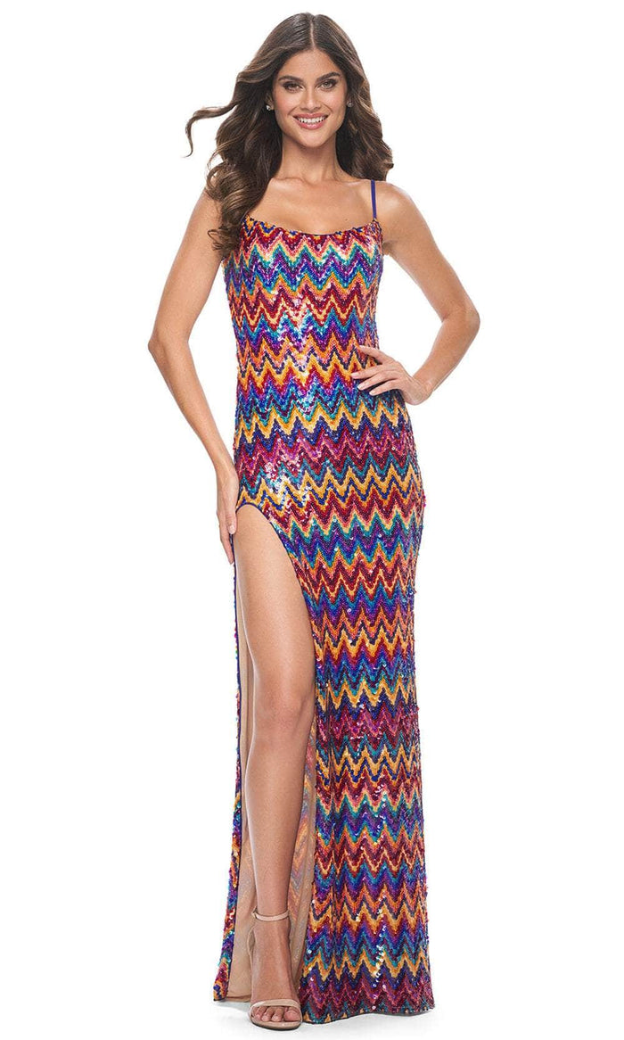 La Femme 32006 Sequin Sleeveless Fitted Bodice Prom Dress