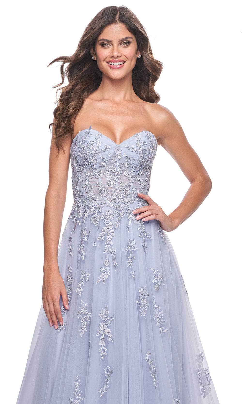 La Femme 32084 Lace Ornate Sweetheart Prom Dress