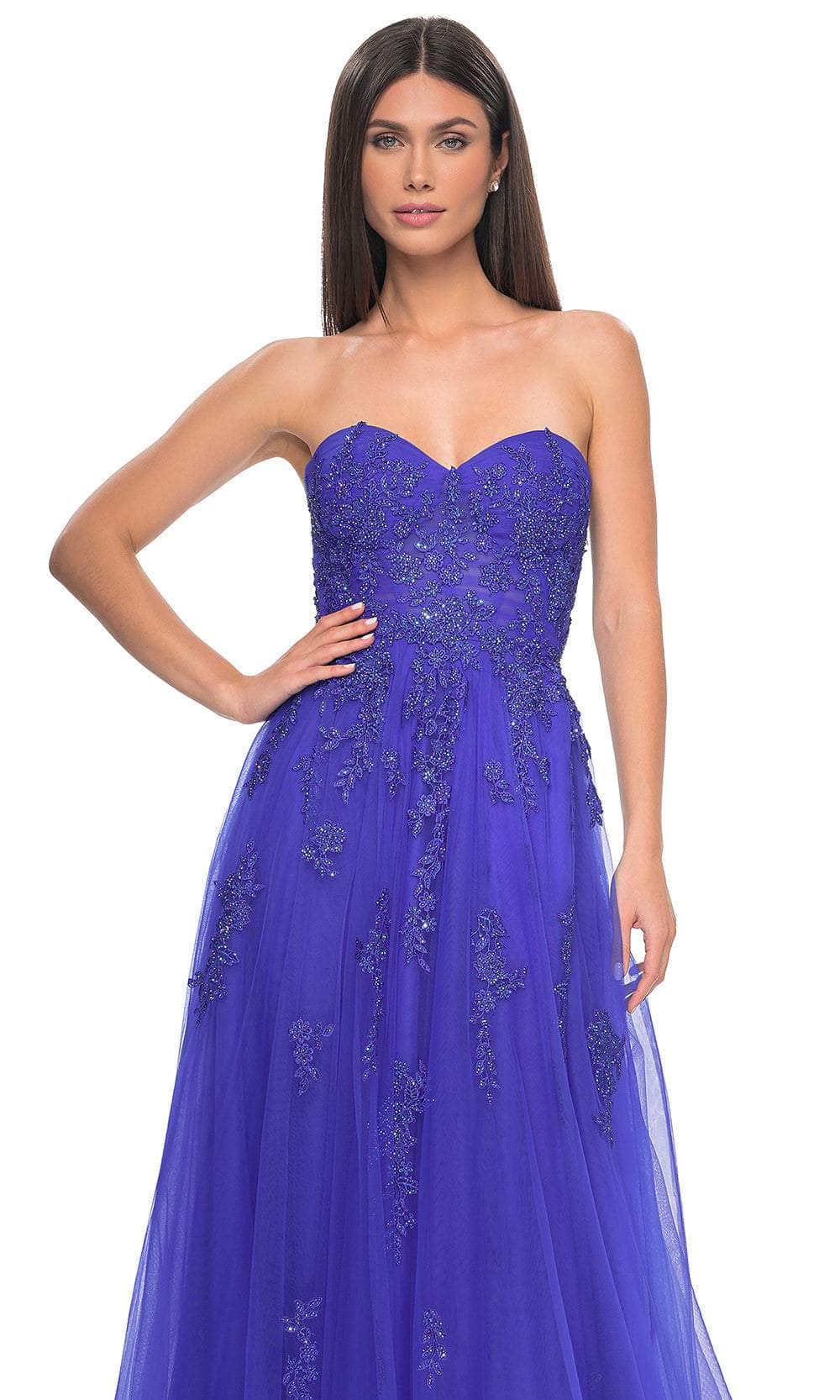 La Femme 32084 Lace Ornate Sweetheart Prom Dress