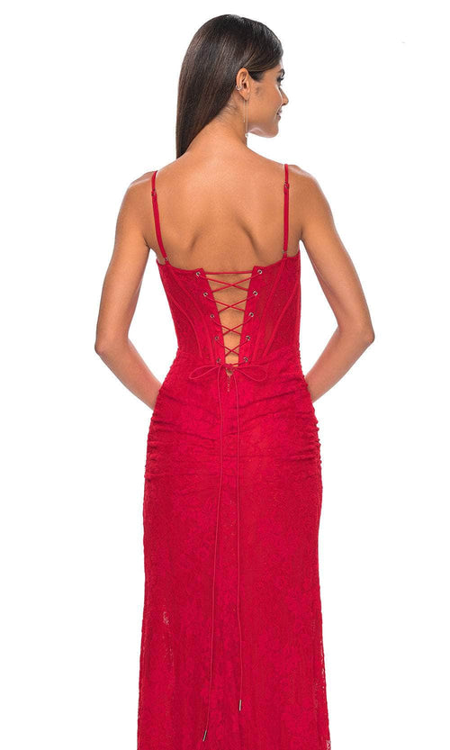 La Femme 32237 Scoop Neck Lace Prom Gown