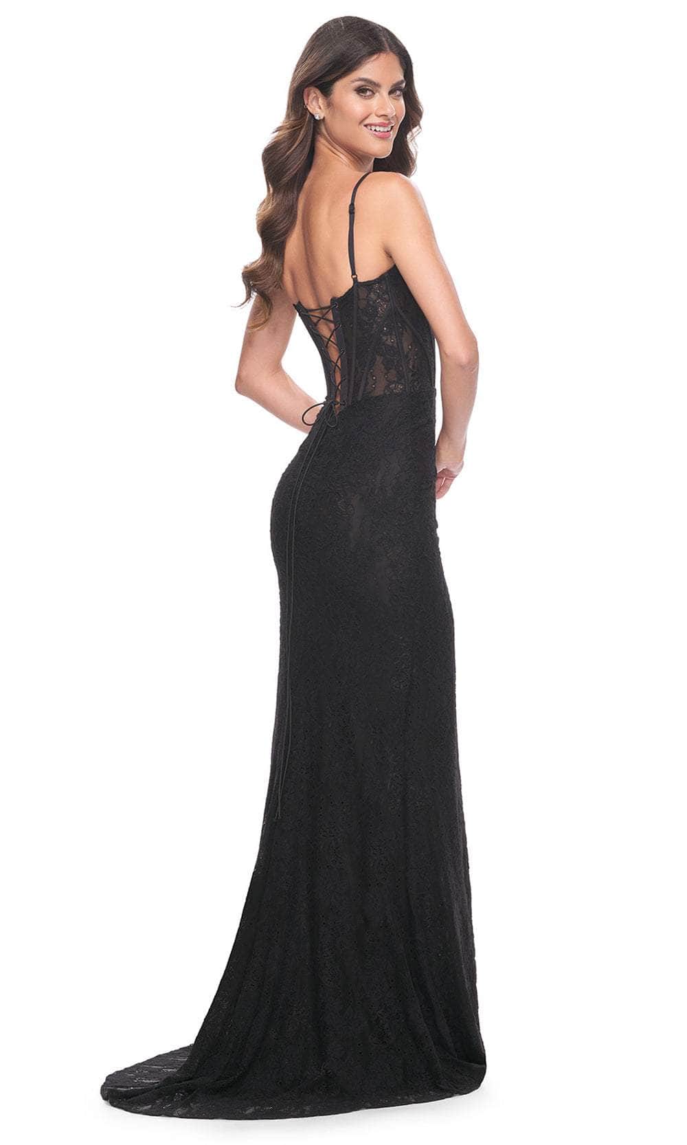 La Femme 32237 Scoop Neck Lace Prom Gown