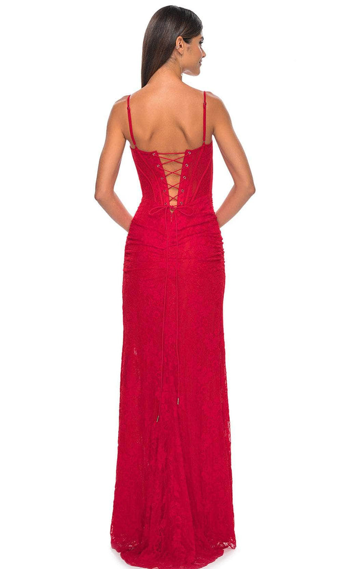 La Femme 32237 Scoop Neck Lace Prom Gown
