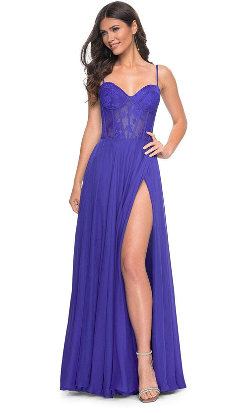 La Femme 32276 Lace Bustier Prom Dress
