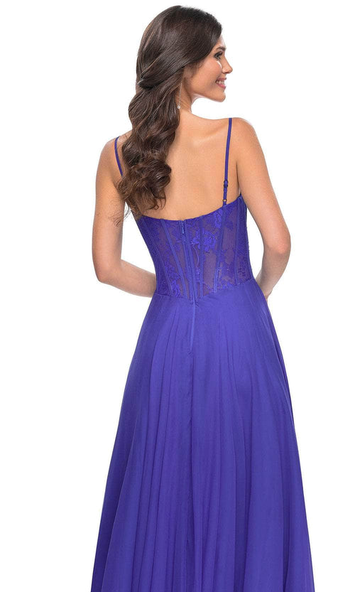 La Femme 32276 Lace Bustier Prom Dress