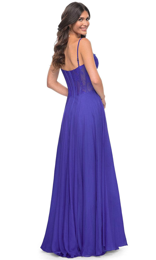 La Femme 32276 Lace Bustier Prom Dress