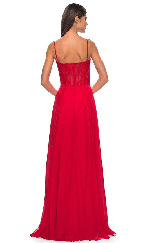La Femme 32276 Lace Bustier Prom Dress