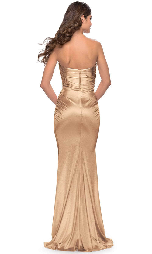 La Femme 32300 Strapless Satin Prom Dress