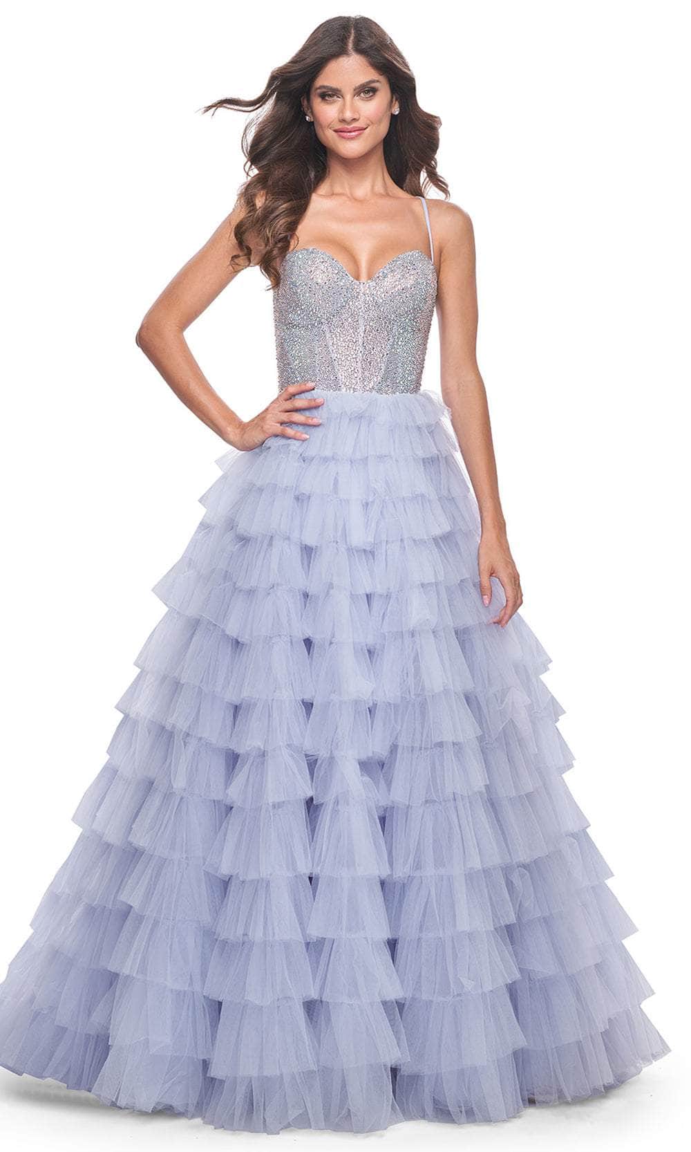 La Femme 32335 Sweetheart Neck Rhinestone Embellished Ballgown