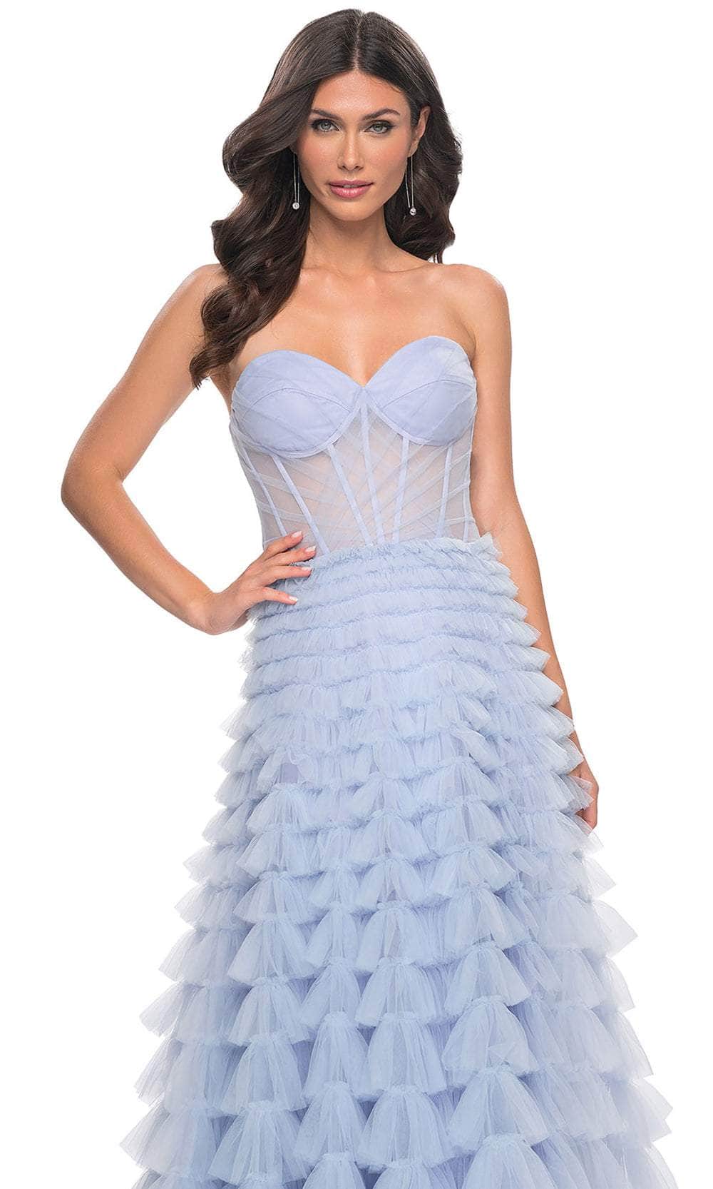 La Femme 32447 Sweetheart Tiered Tulle Prom Gown