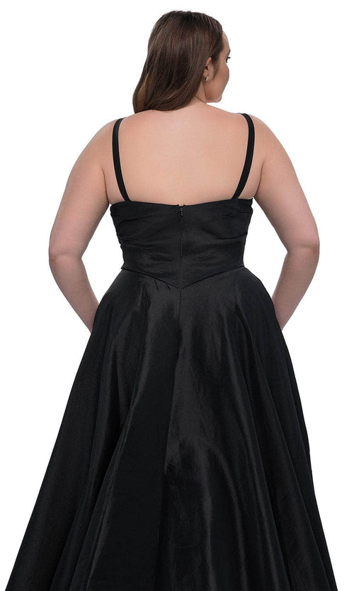 La Femme 33075 Stretch Taffeta Evening Gown