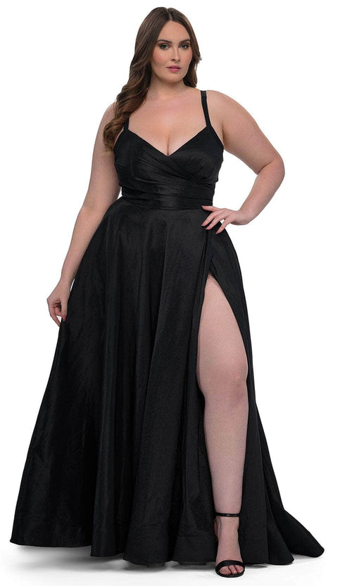 La Femme 33075 Stretch Taffeta Evening Gown